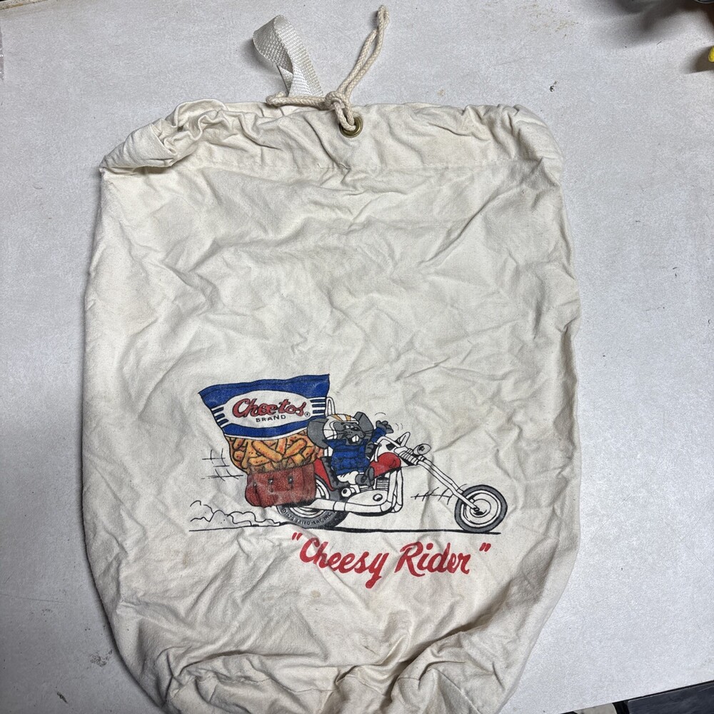 VINTAGE Cheetos Chee-tos Mouse "Cheesy Rider" Drawstring Bag